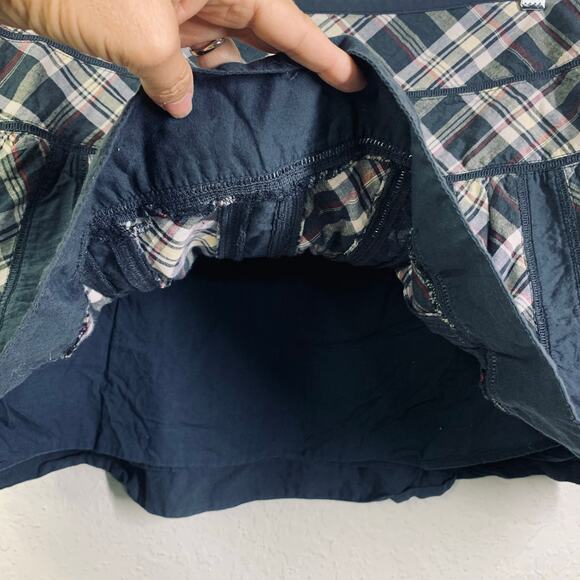 AMERICAN EAGLE OUTFITTERS Skirt 10 Mini Plaid Side Zip Academia Preppy Gilmore - Picture 7 of 11